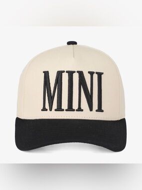 Cream and Black 'MINI' Logo Kids Trucker Cap